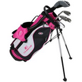 U.S. Kids Golf UL51-u 5 Club Stand Set - Black/White/Pink Bag